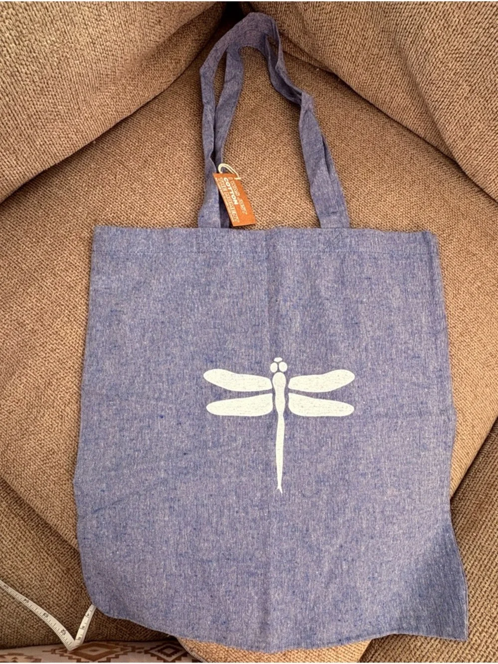 6 for$20❤️bundle item!  Dragonfly Print Chambray Tote Bag - Unbranded